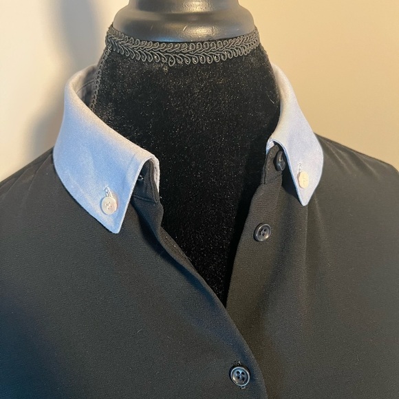 Coach dress with detachable chambray collar, black, size 14 EUC - Picture 4 of 12